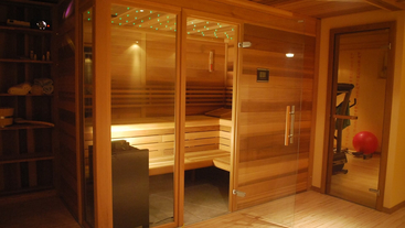 Sauna nach Maß im Wellnessraum